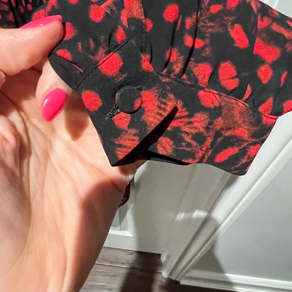 Micheal Kors red flowy aline dress size 8 - Picture 6 of 8